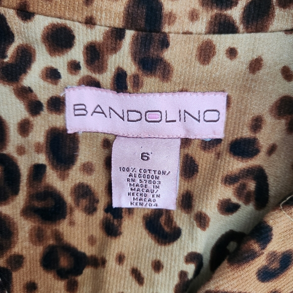 Bandolino Animal Print Trench Coat Size 6 - Picture 5 of 6